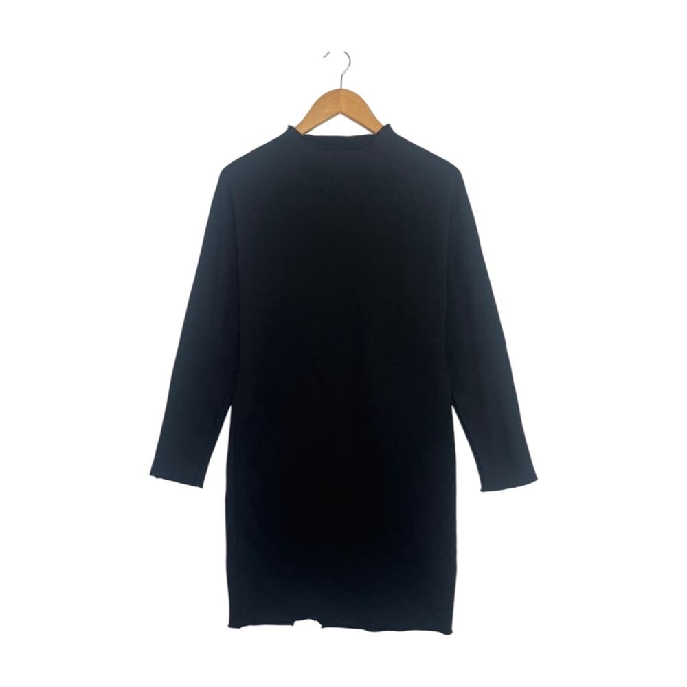 Frank And Eileen Tee Lab Dress Womens XS Black Raw Hem French Terry Made In USA
